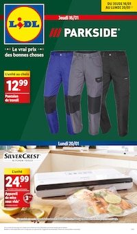 Prospectus Lidl à Gainneville, "Le vrai prix des bonnes choses", 47 pages de promos valables du 16/01/2025 au 20/01/2025