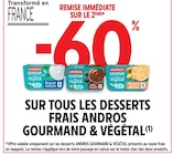 Intermarché Sanary-sur-Mer - Promo -60% de remise immédiate sur le 2ème sur tous les desserts frais Andros gourmand & végétal Promo -60% de remise immédiate sur le 2ème sur tous les desserts frais Andros gourmand & végétal à dans le catalogue Intermarché à Sanary-sur-Mer
