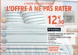 Parure housse de couette 2 personnes et 2 taies d'oreiller Alba - Domédia en promo chez Intermarché Saint-Denis à 12,90 €