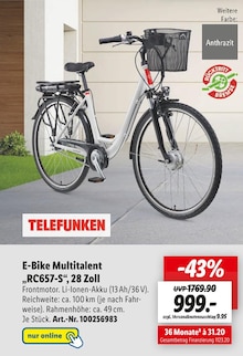 Fahrrad von TELEFUNKEN im aktuellen Lidl Prospekt für 999€