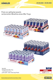 Red Bull im METRO Prospekt in Neuss Aktueller METRO Prospekt mit Red Bull, "Wochenangebote Händler + Monats-Mix August", Seite 4
