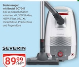 Bodensauger mit Beutel BC7047 im Angebot bei GLOBUS in Bad Kreuznach Bodensauger mit Beutel BC7047 Angebote von SEVERIN bei GLOBUS Bad Kreuznach für 89,99 €