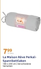 Perkal-Spannbettlaken im Action Prospekt Perkal-Spannbettlaken von La Maison Rêve im aktuellen Action Prospekt für 7,99 €