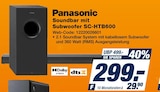 Soundbar mit Subwoofer SC-HTB600 im Angebot bei expert in Bautzen Soundbar mit Subwoofer SC-HTB600 Angebote von Panasonic bei expert Bautzen für 299,00 €