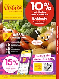 Netto Marken-Discount Prospekt für Mainaschaff mit 2 Seiten Netto Marken-Discount Prospekt für Mainaschaff: "10% auf Obst & Gemüse", 2 Seiten, 14.07.2025 - 19.07.2025