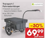 Transport-/Fahrradanhänger Angebote von Juskys bei Netto Marken-Discount Löhne für 69,99 €