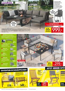 Gartensitzmöbel im Zurbrüggen Prospekt "GROSSER INVENTURVERKAUF WEGEN SORTIMENTSWECHSEL" mit 26 Seiten (Bielefeld)