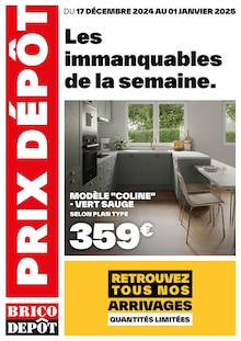 Prospectus Brico Dépôt à Chenôve, "Les immanquables de la semaine", 1 page de promos valables du 17/12/2024 au 01/01/2025