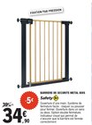 Barrière de sécurité métal bois - SAFETY 1ST - E.Leclerc à Lens Barrière de sécurité métal bois - SAFETY 1ST en promo chez E.Leclerc Lens à 34,90 €