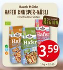 Hafer Knusper-Müsli von Bauck Mühle im aktuellen Erdkorn Biomarkt Prospekt für 3,59 €