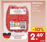 Aktuelle Hackfleisch Angebote bei Netto Marken-Discount in Dortmund Aktuelles Mettenden Angebot bei Netto Marken-Discount in Dortmund ab 2,49 €