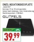 Einzel-Induktionskochplatte Induk 2010 von Gutfels im aktuellen Marktkauf Prospekt