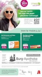 Apotheke Prospekt von mea - meine apotheke in Mindelheim Aktueller mea - meine apotheke Apotheken Prospekt für Mindelheim: Unsere Juli-Angebote mit 4} Seiten, 01.07.2025 - 31.07.2025