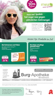 Aktueller mea - meine apotheke Prospekt "Unsere Juli-Angebote" Seite 1 von 4 Seiten für Mindelheim