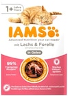 Katzennahrung mit Lachs & Forelle Angebote von Iams bei REWE Ludwigshafen für 0,49 €