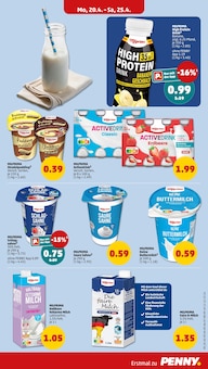 Milch im Penny Prospekt "Wer günstig will, muss Penny." mit 38 Seiten (Mönchengladbach)