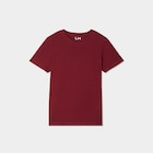 T-shirt en coton manches courtes bordeaux garçon en promo chez La Halle T-shirt en coton manches courtes bordeaux garçon dans le catalogue La Halle