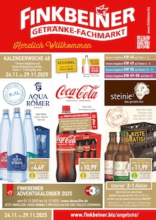 Cola im aktuellen Finkbeiner Prospekt (Ulm) Cola im Finkbeiner Prospekt "Herzlich Willkommen" mit 14 Seiten (Ulm)