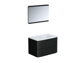 Ensemble meuble sous vasque + plan vasque + miroir "BOW" 80 cm noir - Brico Dépôt à Antibes Ensemble meuble sous vasque + plan vasque + miroir "BOW" 80 cm noir en promo chez Brico Dépôt Antibes à 179,00 €