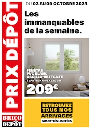 Prospectus Brico Dépôt à Parnay, "Les immanquables de la semaine", 1 page, 03/10/2024 - 09/10/2024