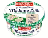 Le fromage fouetté Madame Loïk ail et fines herbes - Paysan Breton en promo chez Intermarché Super Le fromage fouetté Madame Loïk ail et fines herbes - Paysan Breton dans le catalogue Intermarché Super