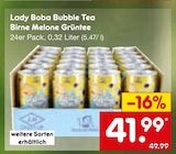 Bubble Tea Birne Melone Grüntee Angebote von Lady Boba bei Netto Marken-Discount Castrop-Rauxel für 41,99 €