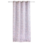 Rideau voilage étamine feuillage rose et bleu 140x240 cm dans le catalogue Décor Discount