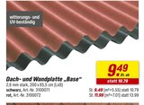Dach- und Wandplatte "Base"  im aktuellen toom Baumarkt Prospekt für 9,49 €