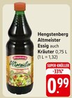 Altmeister Essig oder Kräuter Angebote von Hengstenberg bei EDEKA Saarbrücken für 0,99 €