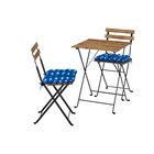 Tisch+2 Stühle/außen faltbar schwarz/hellbraun lasiert/faltbar Klösan dunkelblau von TÄRNÖ im aktuellen IKEA Prospekt