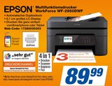 Multifunktionsdrucker WorkForce WF-2950DWF im Angebot bei expert in Kirchheim Multifunktionsdrucker WorkForce WF-2950DWF Angebote von Epson bei expert Kirchheim für 89,99 €