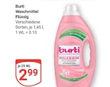 Waschmittel Flüssig von Burti für 2,99 € bei GLOBUS im Angebot Waschmittel Flüssig von Burti im aktuellen GLOBUS Prospekt