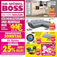 SB Möbel Boss Prospekt für Wildetaube mit 12 Seiten SB Möbel Boss Prospekt für Wildetaube: "Wir feiern Jubiläum!", 12 Seiten, 06.10.2026 - 09.10.2026