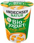 Bio Jogurt Mango-Vanille oder Bio Jogurt Griech. Art Angebote von Andechser bei REWE Wolfsburg für 1,29 €