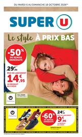 Promos Chaussures dans le catalogue "Le Style à prix bas" de Super U Chaussures en promo dans le catalogue Super U à la page 1