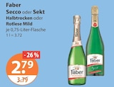 Secco im V-Markt Prospekt Secco von Faber im aktuellen V-Markt Prospekt für 2,79 €