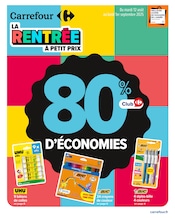Prospectus Carrefour à Margencel, "LA RENTRÉE À PETIT PRIX", 58 pages de promos valables du 12/08/2025 au 01/09/2025