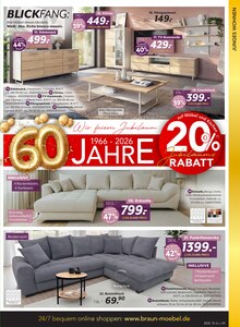 Fernseher im BRAUN Möbel-Center Prospekt "60 JAHRE BRAUN MÖBEL CENTER" mit 24 Seiten (Albstadt)