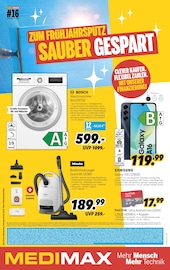 Aktueller MEDIMAX Prospekt mit Handy, "ZUM FRÜHJAHRSPUTZ SAUBER GESPART", Seite 1