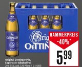 Original Oettinger Pils, Export oder Alkoholfrei Angebote von Oettinger bei Marktkauf Aschaffenburg für 5,99 €