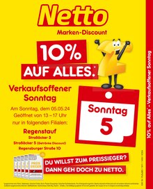 Netto Marken-Discount Prospekt "10% auf alles" mit  Seiten (Regenstauf)