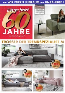 Sofa im Trösser - Der Polstermöbel-Spezialist Prospekt "Trösser feiert 60 Jahre" mit 12 Seiten (Mönchengladbach)
