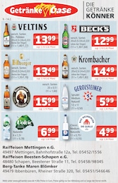 Aktueller Getränke Oase Prospekt, "Aktuelle Angebote", mit Angeboten der Woche, gültig von 09.02.2026 bis 09.02.2026