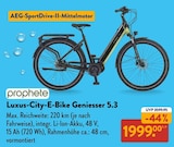Luxus-City-E-Bike Geniesser 5.3 im Angebot bei ALDI SÜD in Saarbrücken Luxus-City-E-Bike Geniesser 5.3 Angebote von prophete bei ALDI SÜD Saarbrücken für 1.999,00 €