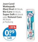 Wattepads Maxi Oval, Bio Care, Super Soft oder Natural Care Angebote von Jean Carol bei V-Markt Kaufbeuren für 0,99 €