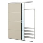 Aktuelles Reach-in-Kleiderschrank +Schiebetür Aluminium Mehamn/Auli/graubeige Spiegelglas 177x65x240 cm Angebot bei IKEA in Ulm ab 664,50 €