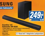Soundbar mit Subwoofer HW-B560 von Samsung für 249,00 € bei HEM expert im Angebot Soundbar mit Subwoofer HW-B560 von Samsung im aktuellen HEM expert Prospekt