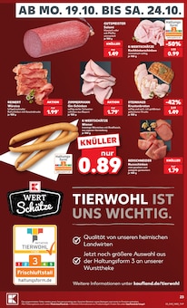 Wurst im Kaufland Prospekt "Hier bin ich richtig" mit 84 Seiten (Hagen (Stadt der FernUniversität))