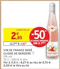 Vin de France rosé cuisse de bergère - Intermarché à Redon Vin de France rosé cuisse de bergère en promo chez Intermarché Redon à 1,42 €