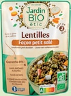 Sachet Express Lentilles Façon Petit Salé Bio - Jardin Bio Etic dans le catalogue Intermarché Super